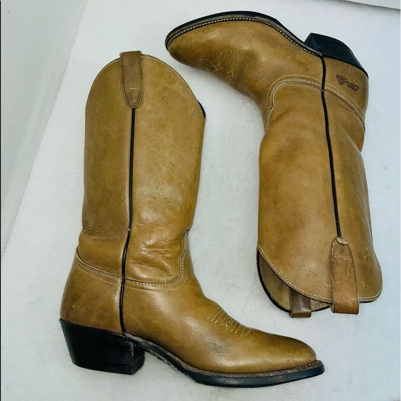 Vintage Golden Retriever Leather Cowboy Boots - Picture 5 of 11